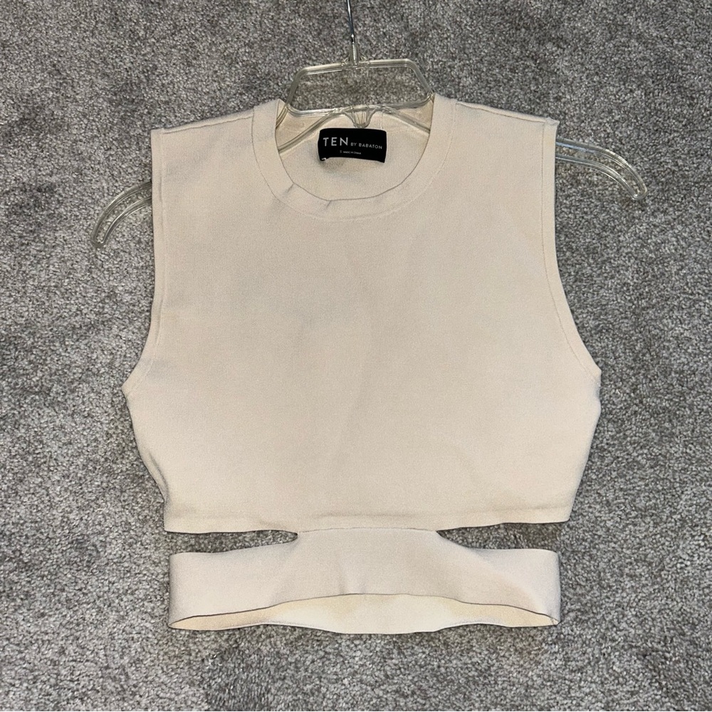 Cream crop top from Aritzia